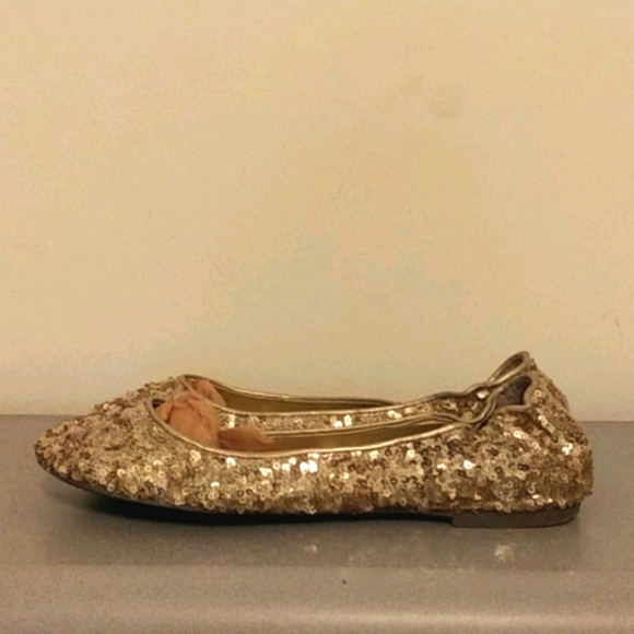 Mossimo Gold Sequin Flats - Picture 2 of 5